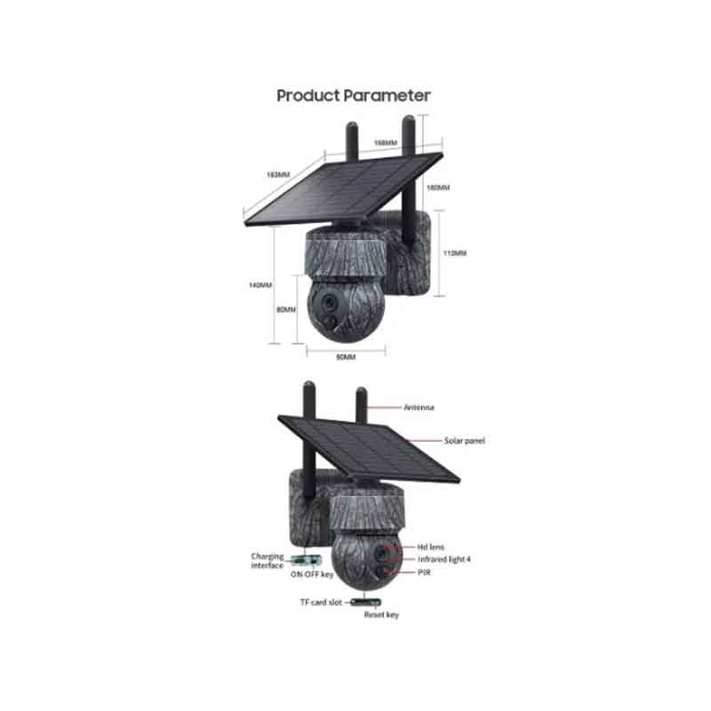 Andowl Ηλιακή Έξυπνη Κάμερα 4K HD Q-SX615 - Camera High Definition Outdoor Electronic Pan Tilt
