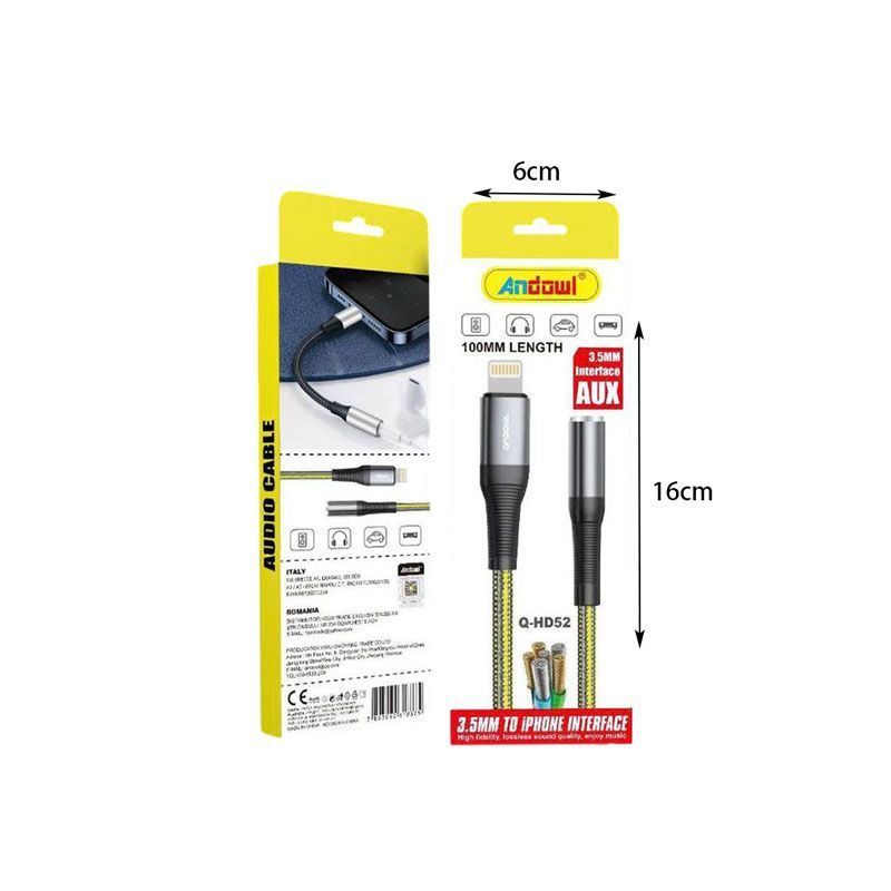 Andowl Μετατροπέας Lightning male σε USB-C female 1τμχ Q-HD52 - Audio Cable