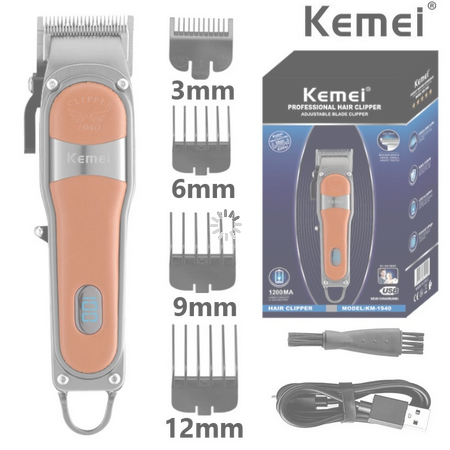 Κουρευτική μηχανή - KM-1940 - Kemei ΥΓΕΙΑ - ΟΜΟΡΦΙΑ & Fitness>Είδη κομμωτηρίου>Κουρευτικές μηχανές