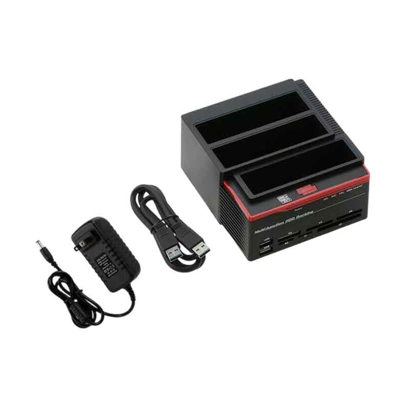 Andowl AN-Q-HD50 Docking Station για 2 Σκληρούς Δίσκους SATA 2.5" / 3.5" με σύνδεση USB 2.0 - All in 1 Multi-function HDD Docking