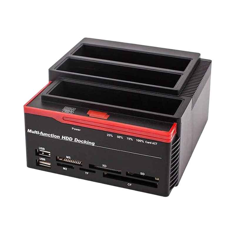 Andowl AN-Q-HD50 Docking Station για 2 Σκληρούς Δίσκους SATA 2.5" / 3.5" με σύνδεση USB 2.0 - All in 1 Multi-function HDD Docking