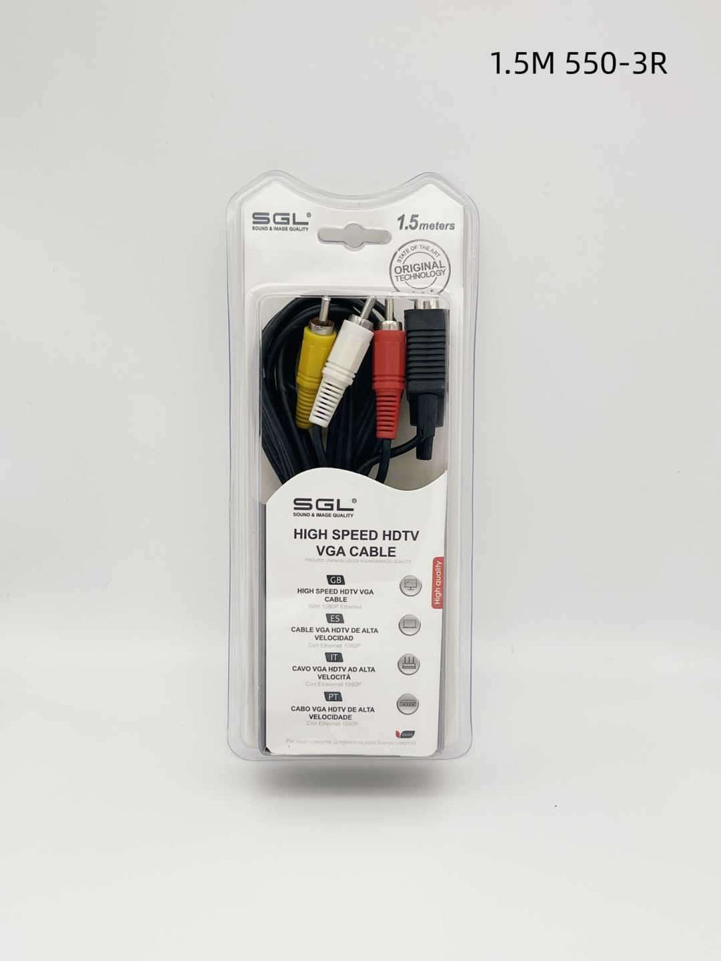 Καλώδιο σήματος VGA σε RCA - 550-3R - 1.5m - 095400