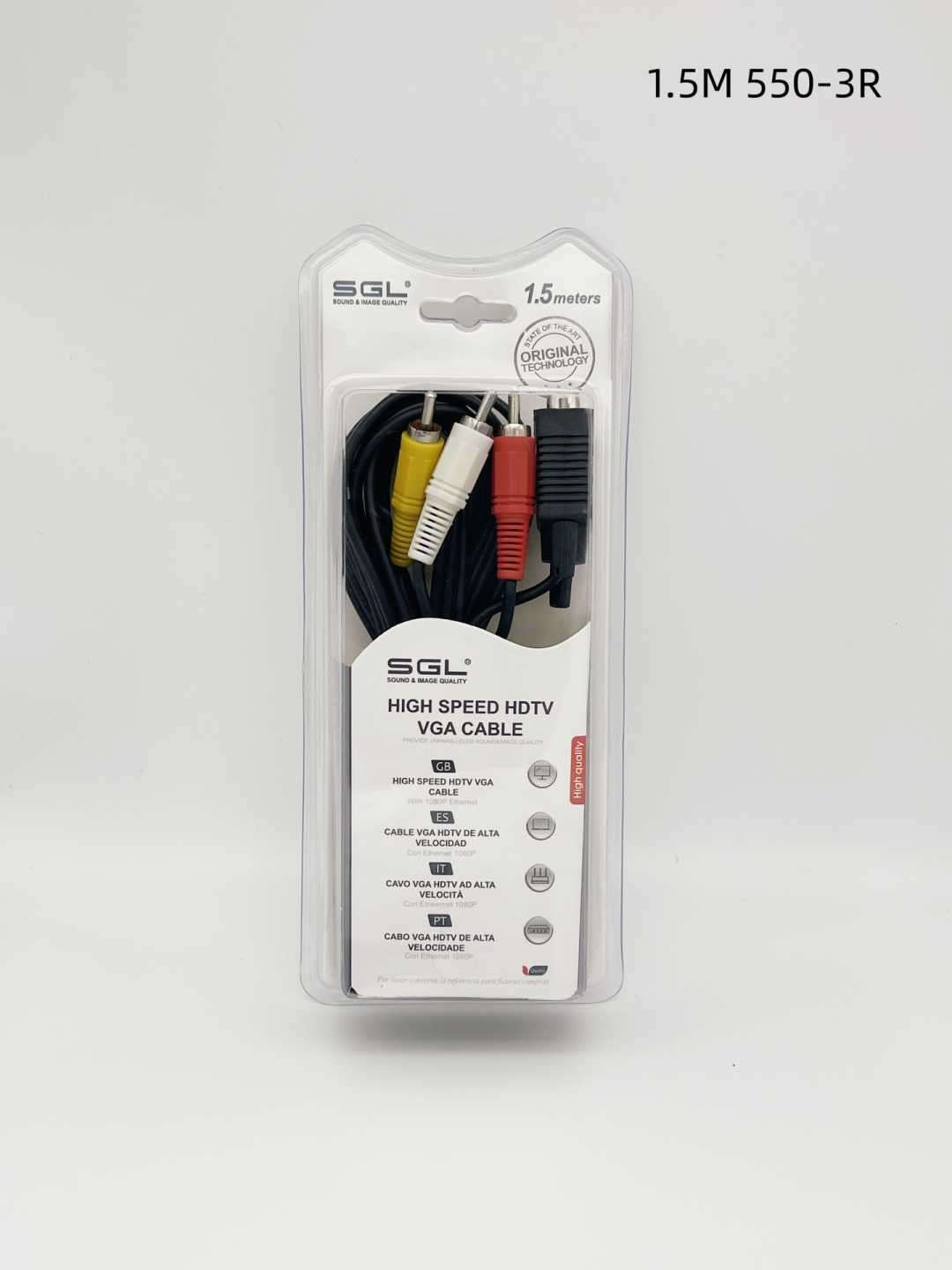 Καλώδιο σήματος VGA σε RCA - 550-3R - 1.5m - 095400