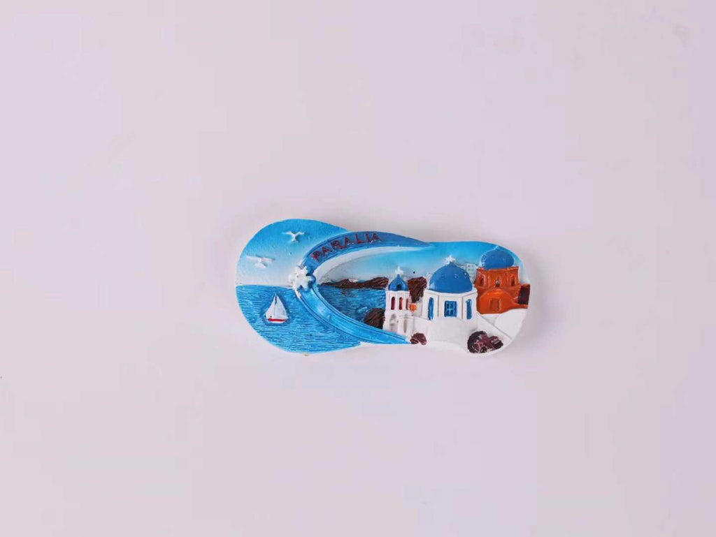 Tουριστικό μαγνητάκι Souvenir - Σετ 12pcs - Resin Magnet - Paralia - 678361