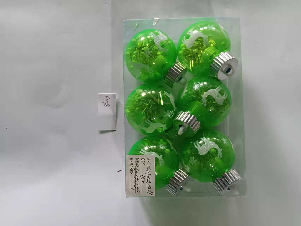 Σετ Χριστουγεννιάτικες μπάλες - 6cm - 6pcs - 232099