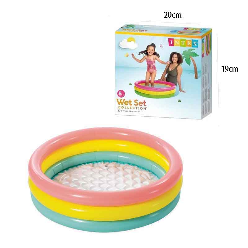 Intex παιδική πισίνα φουσκωτή #58924NP 86cm x 25cm - Wet Set Three-ring pool
