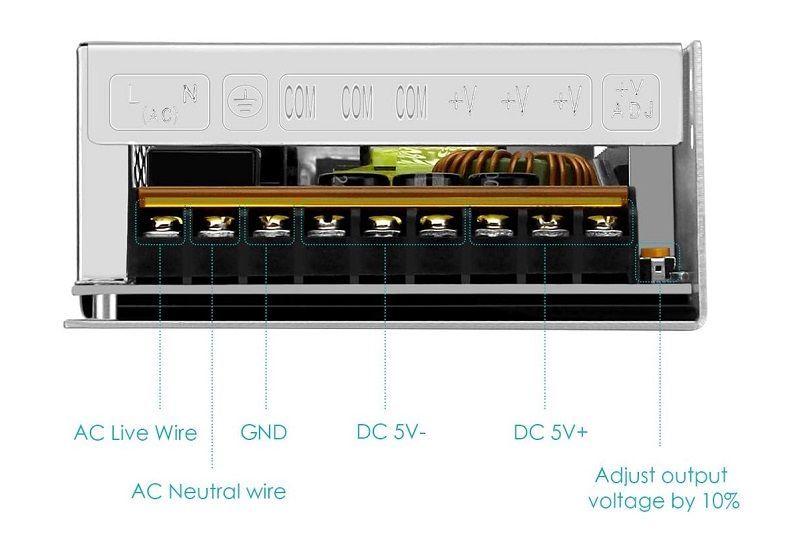 Μετασχηματιστής AC-DC 220V σε 5V - 40A - 200W - 605402 ΕΙΔΗ ΤΕΧΝΟΛΟΓΙΑΣ>Συστήματα ασφαλείας>Τροφοδοτικά & μετασχηματιστές