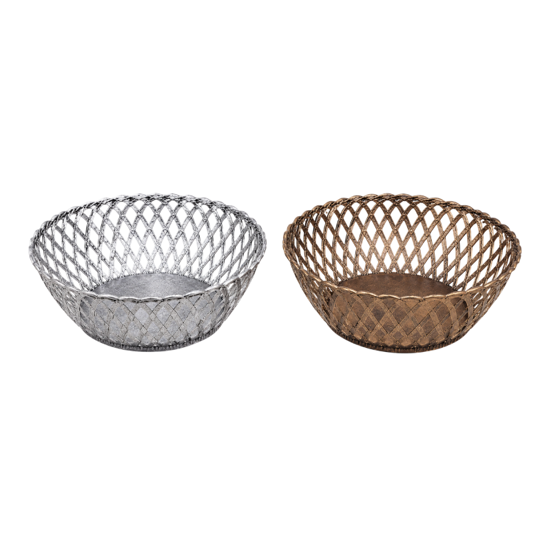 Διακοσμητικό Καλάθι Πλεκτής Όψης 20cm - Decorative Woven-Style Basket