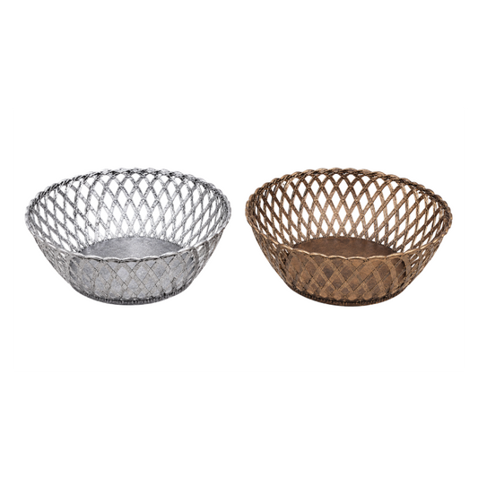Διακοσμητικό Καλάθι Πλεκτής Όψης 20cm - Decorative Woven-Style Basket