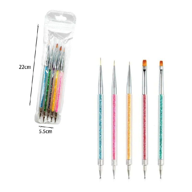 Πινέλα νυχιών 5τμχ - Nail brushes 5pcs