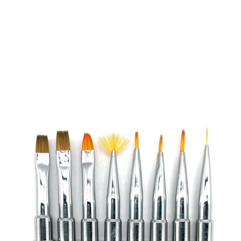 Σετ πινέλα νυχίων 8τμχ - Nail brushes 8pcs