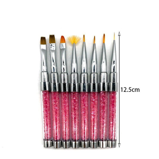 Σετ πινέλα νυχίων 8τμχ - Nail brushes 8pcs