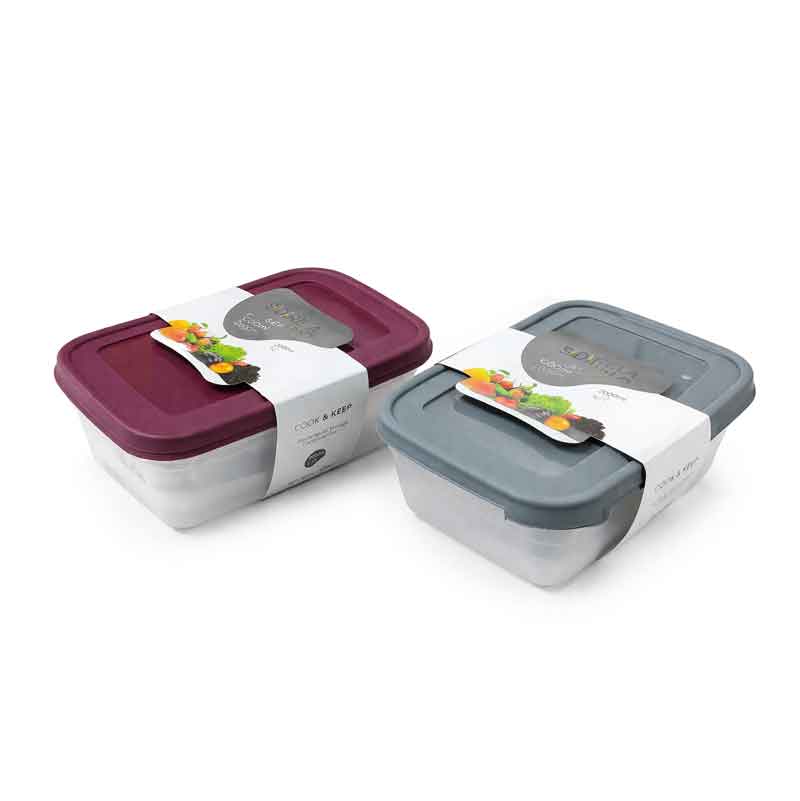 Sidirela Δοχείο τροφίμων 2000ml σετ 2τμχ "COOK"- Food saver 2pcs