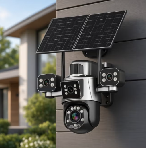 Ηλιακή κάμερα ασφαλείας IP τετραπλή - 65X 4G - Security Camera - 371211