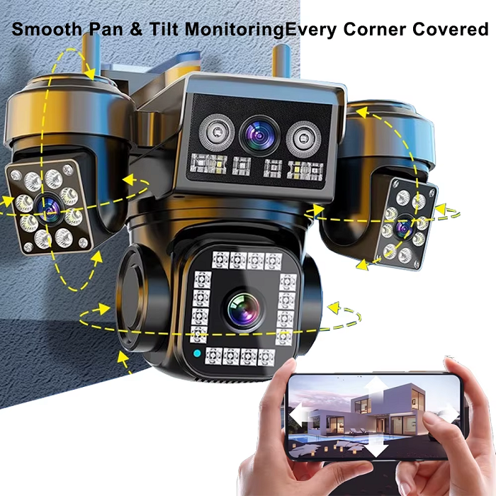 Ηλιακή κάμερα ασφαλείας IP τετραπλή - 65X 4G - Security Camera - 371211