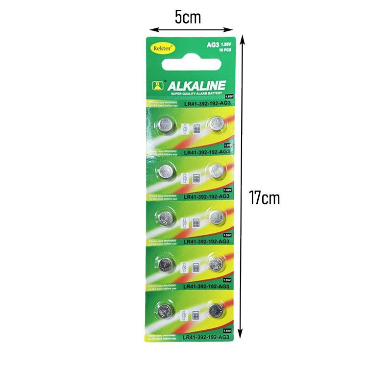 Σετ Αλκαλικών Μπαταριών LR41 1.5V 10τμχ - Alkaline Battery Set - Angel shopping