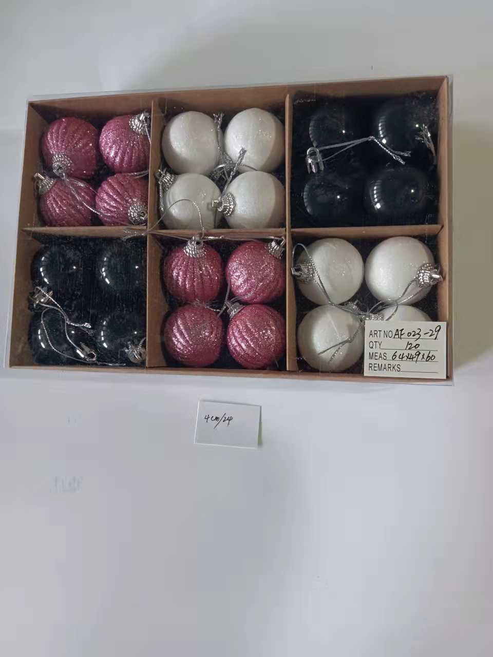 Σετ Χριστουγεννιάτικες μπάλες - 4cm - 24pcs - 023292