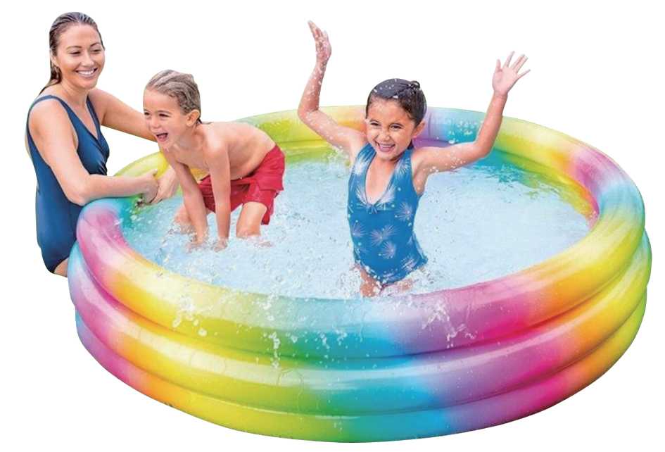 Παιδική φουσκωτή πισίνα - Rainbow - SL-C024 - 110*85*35cm - 151752 - Blue