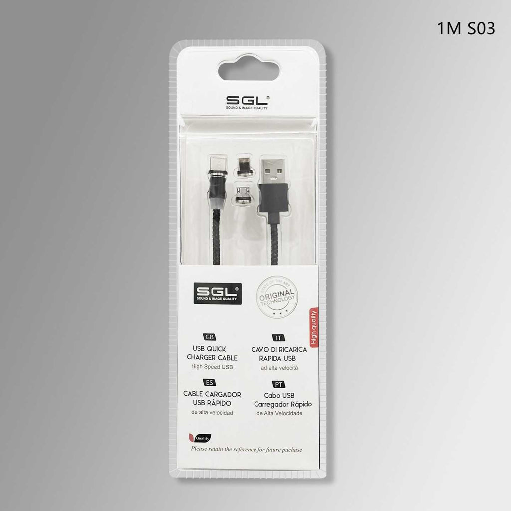 Καλώδιο φόρτισης & data - 3in1 - Fast Charge - S03 - 1m - 099422