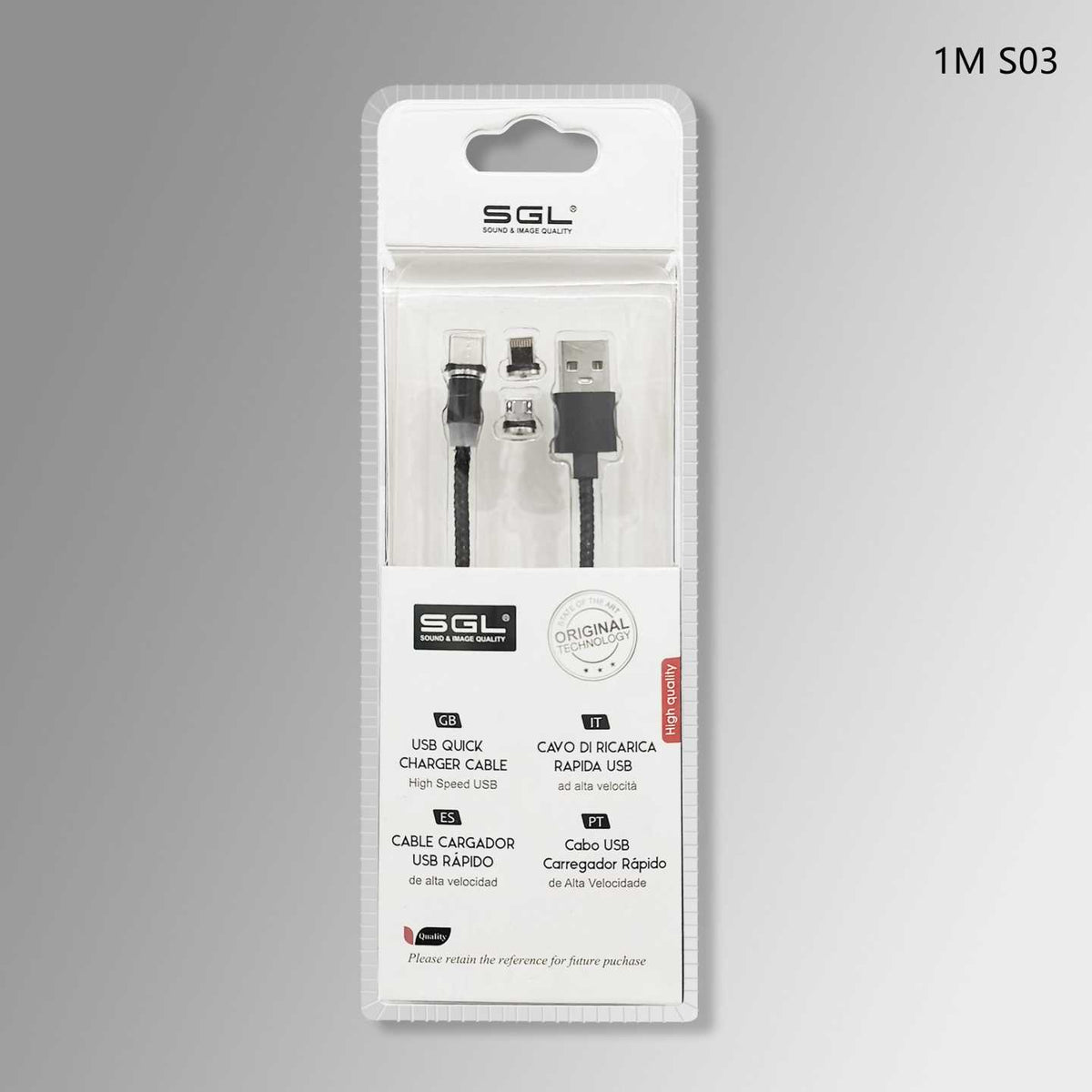 Καλώδιο φόρτισης & data - 3in1 - Fast Charge - S03 - 1m - 099422