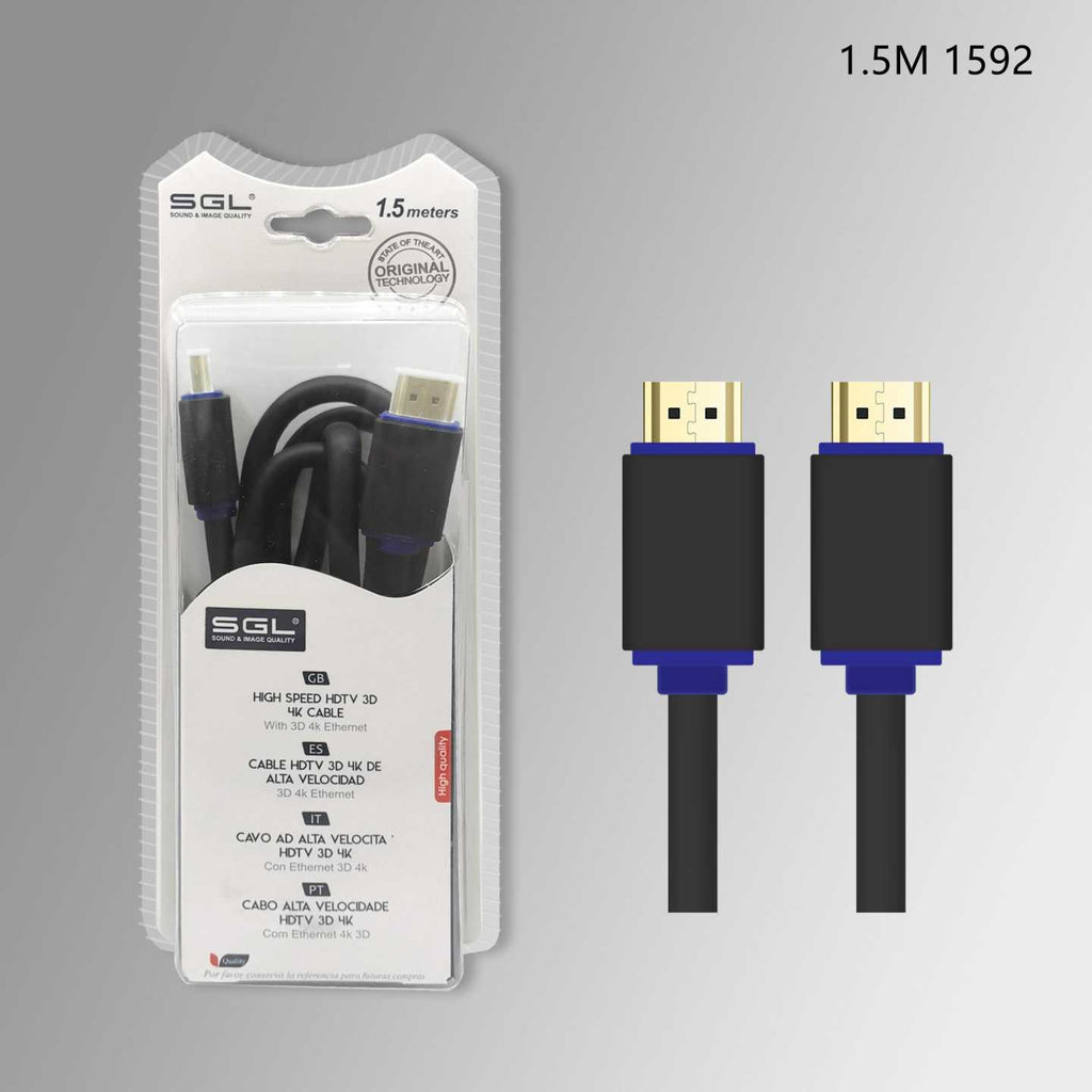 Καλώδιο HDMI - 1592 - Male/Male - 1.5m - 094700