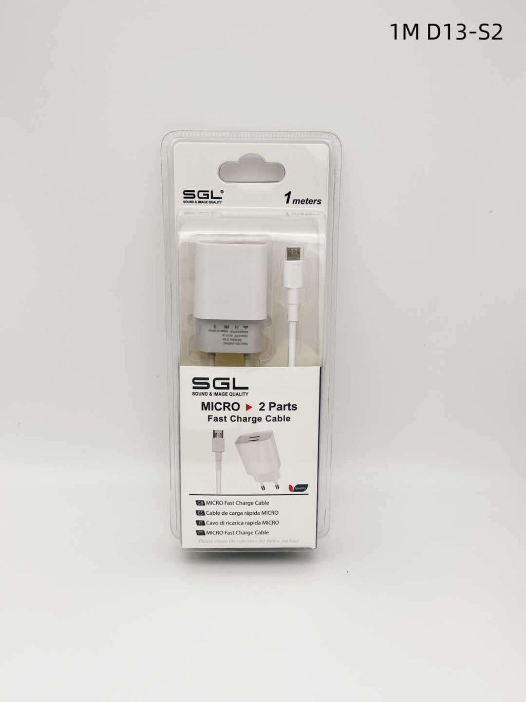 Αντάπτορας φόρτισης με καλώδιο - Micro USB - Quick Charge - D13-S2 - 1m - 099569