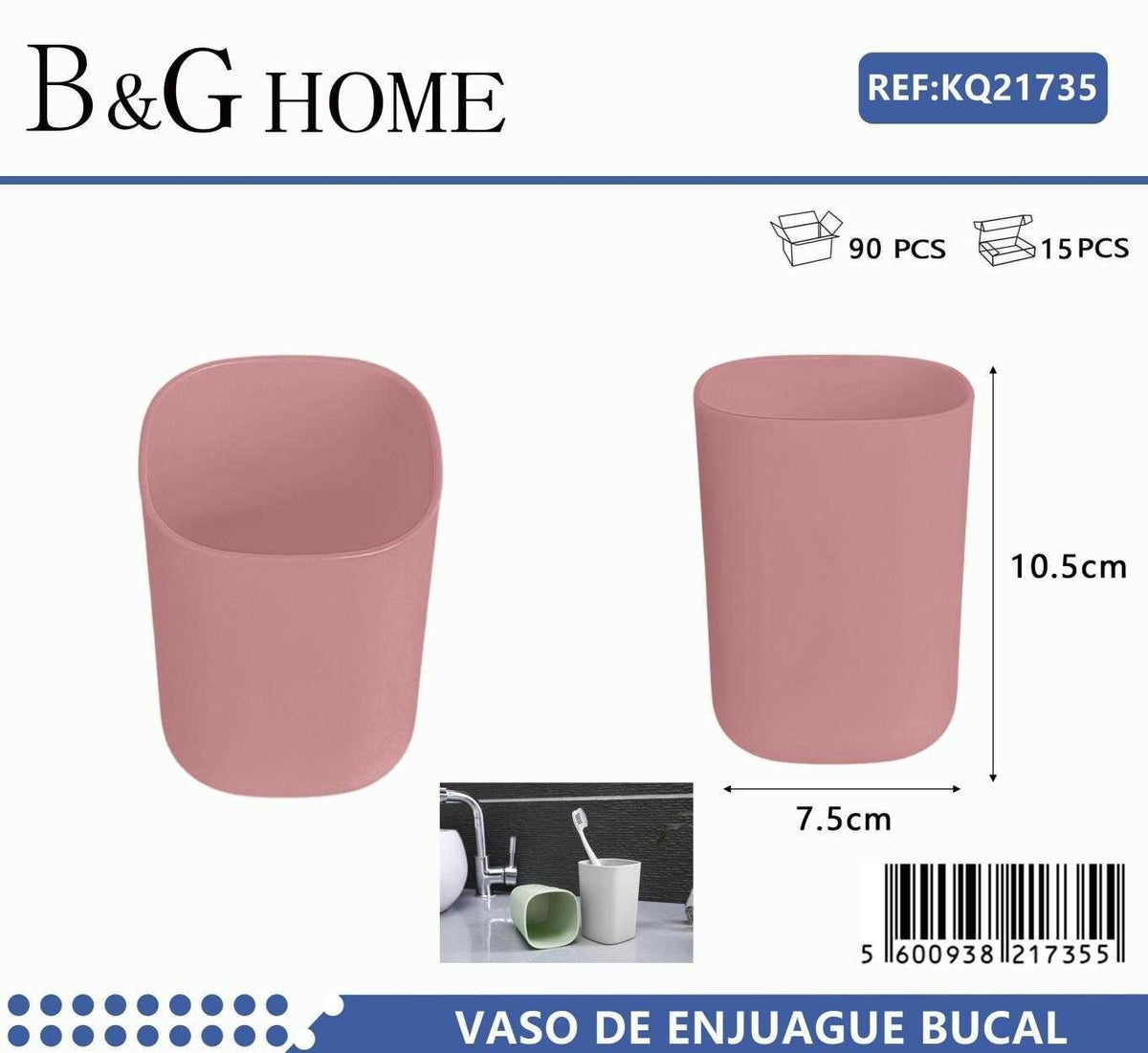 Θήκες οδοντόβουρτσας πλαστικές σε σετ 5Χ - Pink - 21735