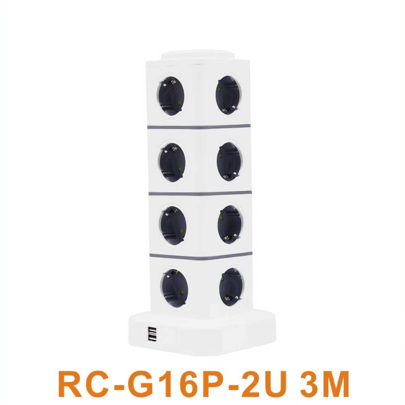 Κάθετο πολύπριζο 16 θέσεων - Σούκο - 2USB - 3m - RC-G16P - 016133 ΦΩΤΙΣΜΟΣ & ΕΝΕΡΓΕΙΑ>Είδη φωτισμού & αναλώσιμα>Καλωδιώσεις & πολύπριζα