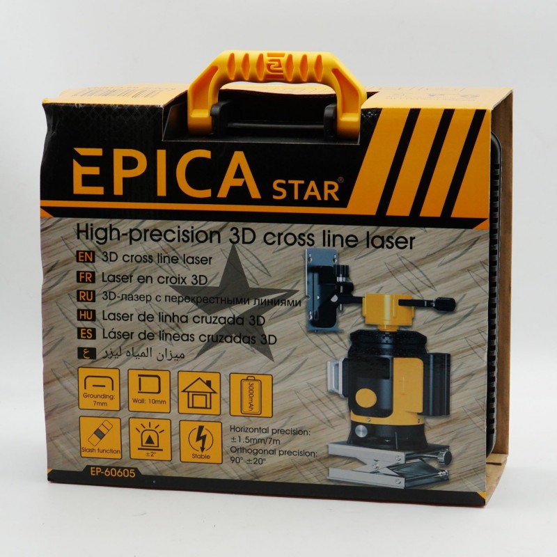 3D CROSS LINE LASER ΥΨΗΛΗΣ ΑΚΡΙΒΕΙΑΣ EPICA STAR TO-EP-60605 ΕΡΓΑΛΕΙΑ > ΕΡΓΑΛΕΙΑ ΜΠΑΤΑΡΙΑΣ