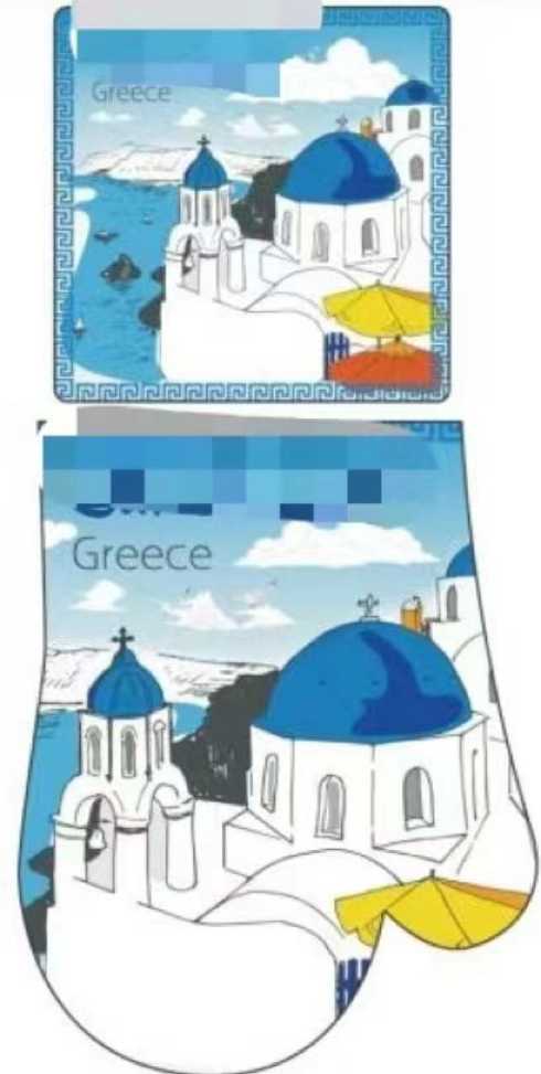 Γάντι & πιάστρα φούρνου Souvenir - Σετ 6pcs - Greece - 241873