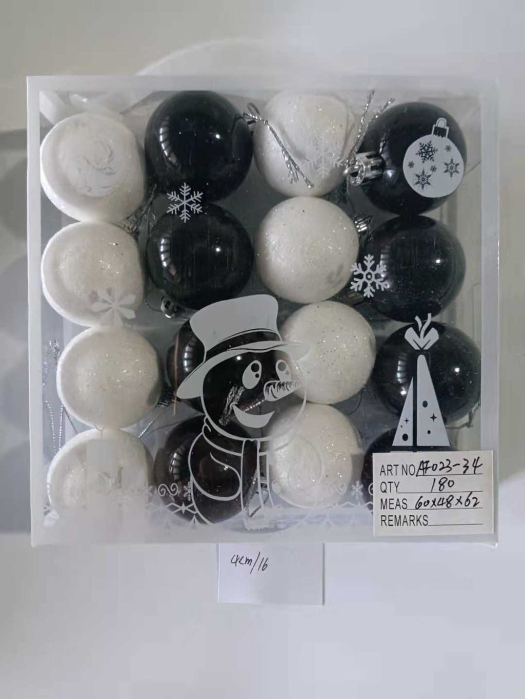 Σετ Χριστουγεννιάτικες μπάλες - 4cm - 16pcs - 023346