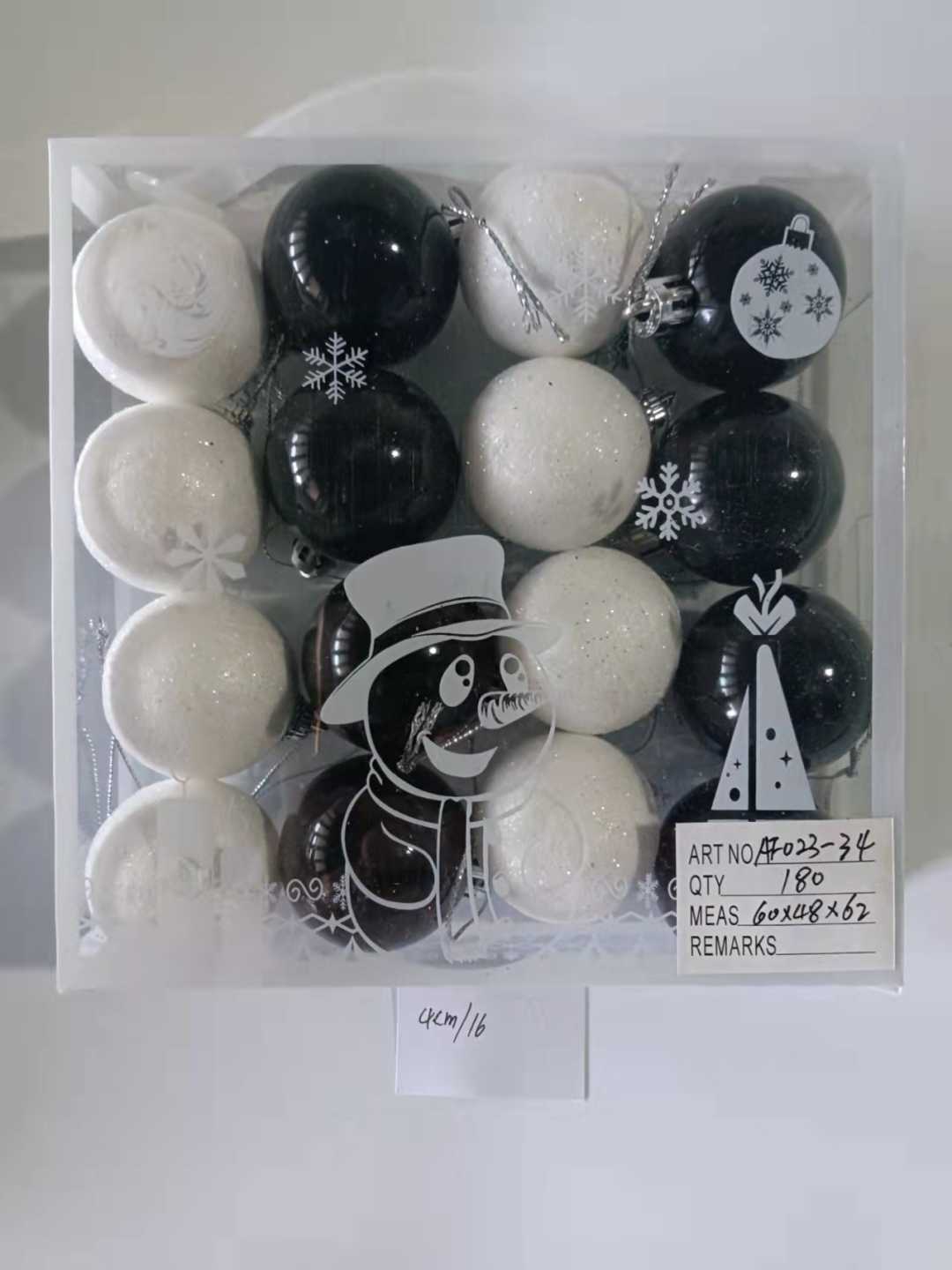 Σετ Χριστουγεννιάτικες μπάλες - 4cm - 16pcs - 023346