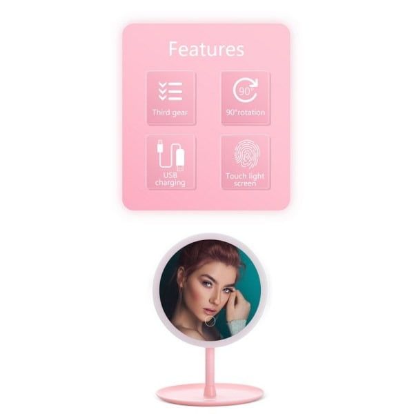 QIAOYANG Φορητός Καθρέφτης USB LED - Makeup mirror QA-T640