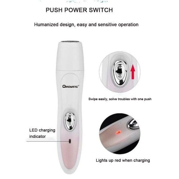 QIAOYANG 4 σε 1 ξυριστική μηχανή - 4 in 1 Shaver with lady epilator & shaving head QA-T590