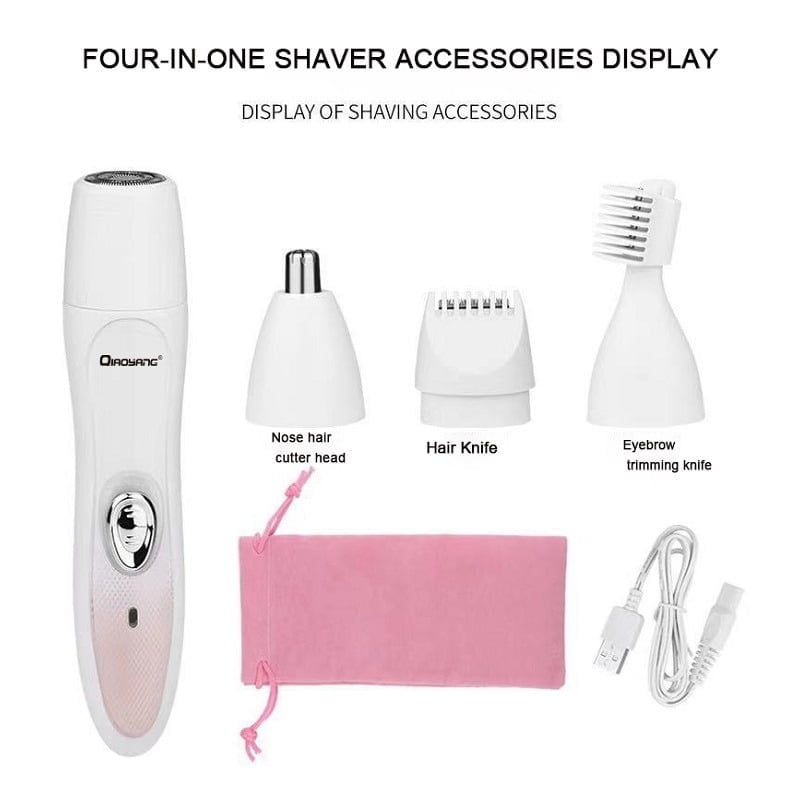 QIAOYANG 4 σε 1 ξυριστική μηχανή - 4 in 1 Shaver with lady epilator & shaving head QA-T590
