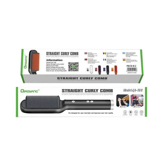 QIAOYANG Ηλεκτρική Βούρτσα για Ίσιωμα 45W QA-T08 - Straight curly comb