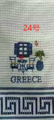 Πετσέτα ποτηρόπανο Souvenir με κέντημα - Σετ 12pcs - Greece - 416242