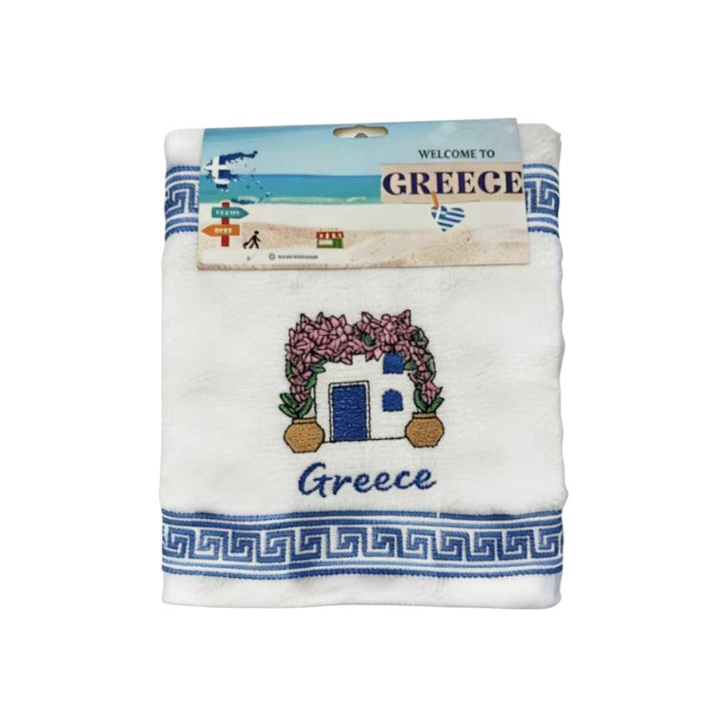 Πετσέτα ποτηρόπανο Souvenir με κέντημα - Σετ 12pcs - Greece - 416372