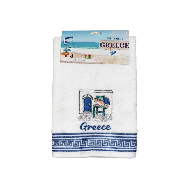 Πετσέτα ποτηρόπανο Souvenir με κέντημα - Σετ 12pcs - Greece - 416440