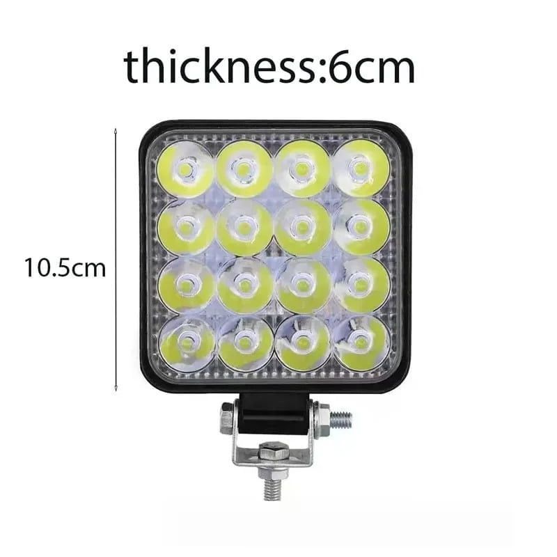 Προβολέας αυτοκινήτου Τετράγωνο 16LED 48W 6.5cm – Car Super-power Square LED