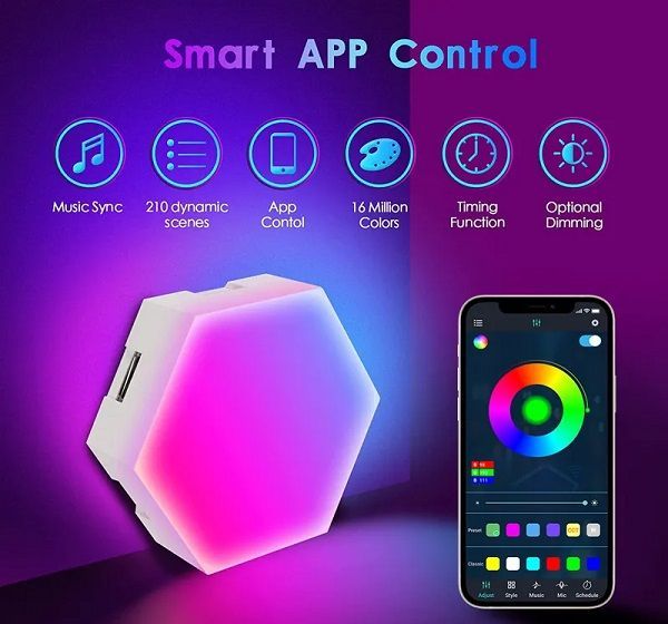 Smart φωτιστικό DIY Bluetooth ατμοσφαιρικό - 431422 ΦΩΤΙΣΜΟΣ & ΕΝΕΡΓΕΙΑ>Είδη φωτισμού & αναλώσιμα>Φωτιστικά οροφής & τοίχου