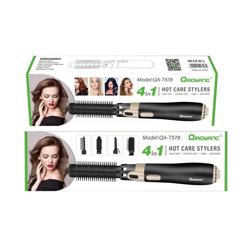 QIAOYANG Ηλεκτρική Βούρτσα Ζεστού Αέρα 4 σε 1 - Professional Hot Air Brush QA-T578