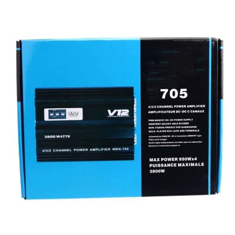 Ενισχυτής αυτοκινήτου 4 καναλιών WDK-V705 – Amplificateur