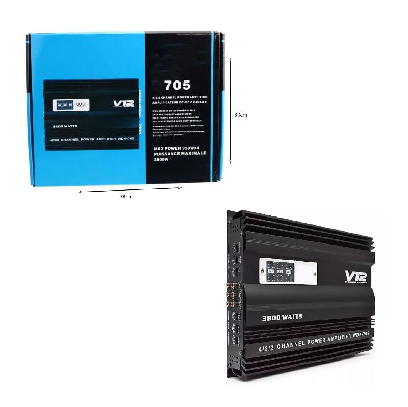 Ενισχυτής αυτοκινήτου 4 καναλιών WDK-V705 – Amplificateur