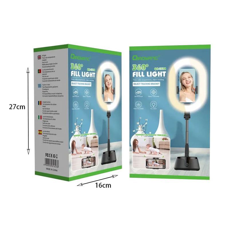 Qiaoyang LED Ring Light με Βάση QA-T678 – 360° Fill Light