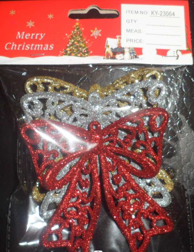 Σετ Χριστουγεννιάτικα στολίδια - 8*9cm - Σετ 12 πακέτα των 3 τεμαχίων - 230645