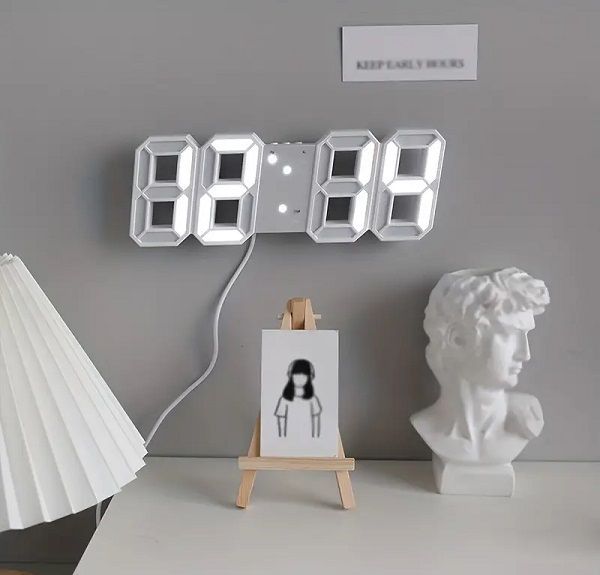 Ψηφιακό ρολόι - Ξυπνητήρι - 6609 - 466097 - White