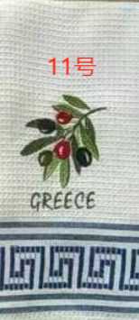 Πετσέτα ποτηρόπανο Souvenir με κέντημα - Σετ 12pcs - Greece - 416112