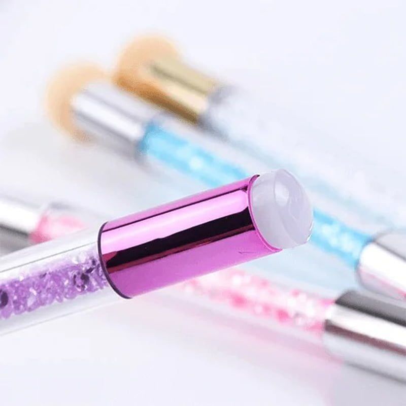 Πινέλο Nail Art για Ombre- Babyboomer σχέδιο στα νύχια με stamper σιλικόνης - Nail art tool ombre - Angel Shopping