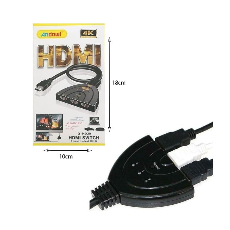 Andowl Μετατροπέας HDMI 4K HD Q-HD30 - HDTV Switch